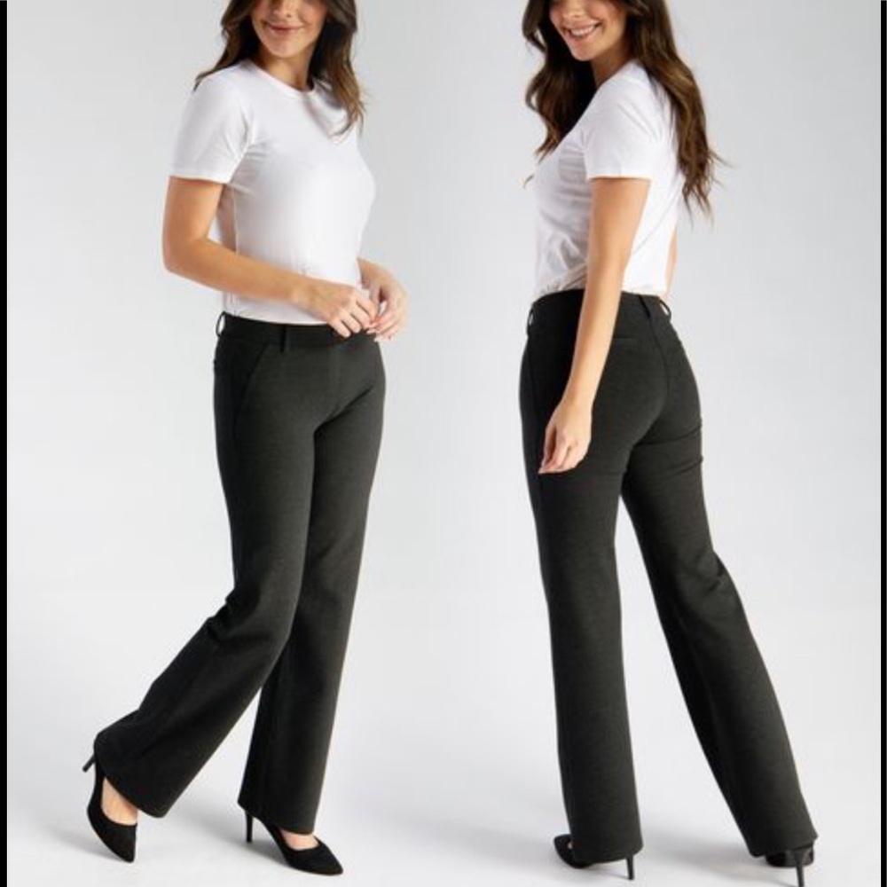 BetaBrand Yoga Career Bootcut Charcoal Pants M